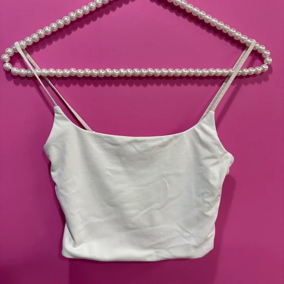 Aritzia Wilfred White Cami Crop Top - Picture 2 of 4
